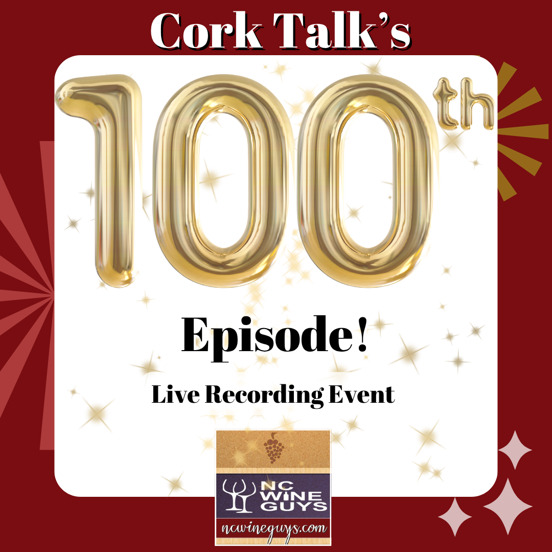 A hero image with text saying Cork Talk's 100th Episode! Live Recording Event.