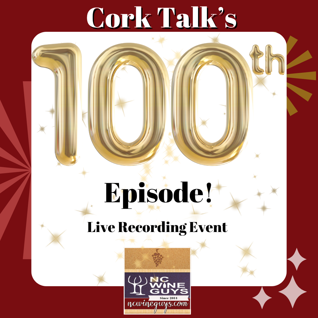 A hero image with text saying Cork Talk's 100th Episode! Live Recording Event.